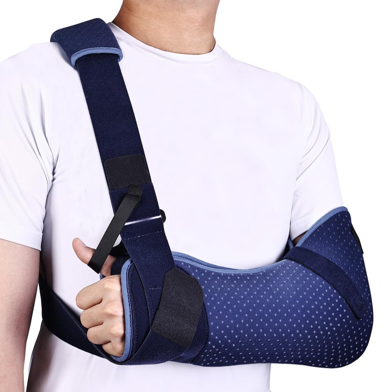 Willcom Arm Sling for Shoulder Injury with Waist Strap Immobilizer Brace Support for Sleeping Rotator Cuff Surgery Comfort Version Left Small 25305 inch